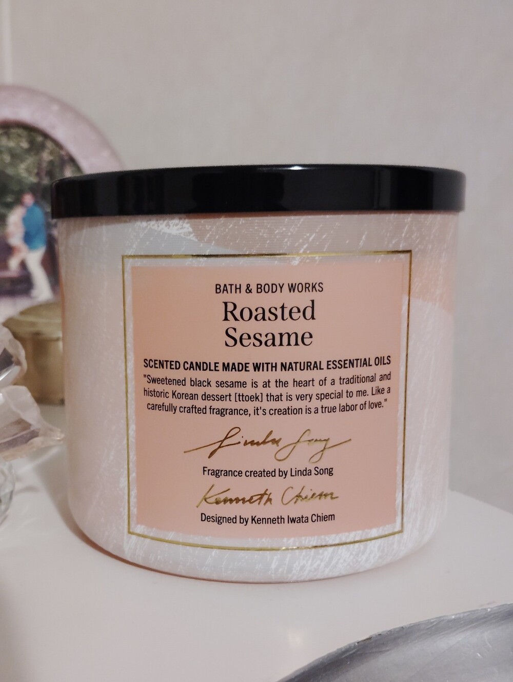 New Fresh Limited Edition Bath & Body Works Toasted Sesame 3 Wick Scented Candle